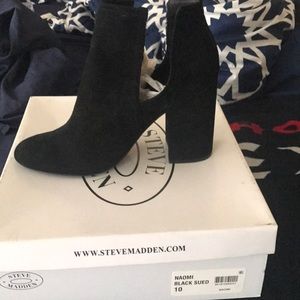 Black ankle booties size 10